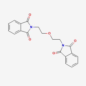 molecular formula C20H16N2O5 B15111234 2-{2-[2-(1,3-Dioxoisoindol-2-YL)ethoxy]ethyl}isoindole-1,3-dione CAS No. 43113-25-3