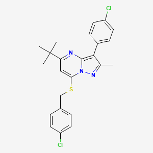 5-Tert-butyl-7-[(4-chlorobenzyl)sulfanyl]-3-(4-chlorophenyl)-2-methylpyrazolo[1,5-a]pyrimidine