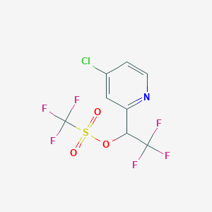 molecular formula C8H4ClF6NO3S B1511128 1-(4-Chloropyridin-2-yl)-2,2,2-trifluoroethyl trifluoromethanesulfonate CAS No. 1356087-54-1