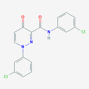 molecular formula C17H11Cl2N3O2 B15111288 N,1-bis(3-chlorophenyl)-4-oxo-1,4-dihydropyridazine-3-carboxamide 