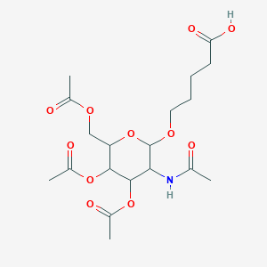 molecular formula C19H29NO11 B1511129 5-[3-Acetamido-4,5-diacetyloxy-6-(acetyloxymethyl)oxan-2-yl]oxypentanoic acid 