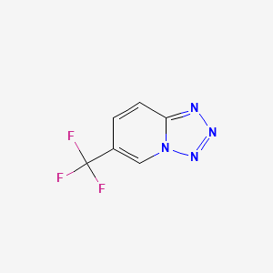 molecular formula C6H3F3N4 B15111299 6-(Trifluoromethyl)tetrazolo[1,5-a]pyridine 