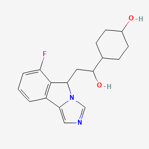 molecular formula C18H21FN2O2 B1511130 5H-Imidazo[5,1-a]isoindole-5-ethanol, 6-fluoro-alpha-(trans-4-hydroxycyclohexyl)- 