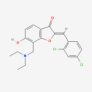 (2Z)-2-(2,4-dichlorobenzylidene)-7-[(diethylamino)methyl]-6-hydroxy-1-benzofuran-3(2H)-one