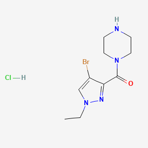 (4-Bromo-1-ethyl-1H-pyrazol-3-yl)(piperazin-1-yl)methanone hydrochloride