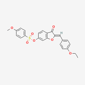 molecular formula C24H20O7S B15111319 (2Z)-2-(4-ethoxybenzylidene)-3-oxo-2,3-dihydro-1-benzofuran-6-yl 4-methoxybenzenesulfonate 