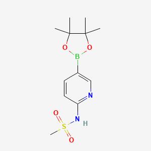 molecular formula C12H19BN2O4S B1511133 N-(5-(4,4,5,5-Tetramethyl-1,3,2-dioxaborolan-2-YL)pyridin-2-YL)methanesulfonamide 