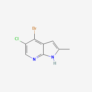 molecular formula C8H6BrClN2 B1511134 1H-Pyrrolo[2,3-b]pyridine, 4-bromo-5-chloro-2-methyl- 