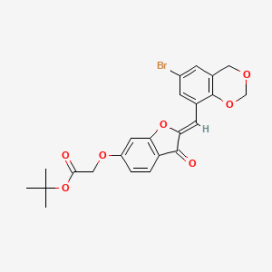 tert-butyl ({(2Z)-2-[(6-bromo-4H-1,3-benzodioxin-8-yl)methylidene]-3-oxo-2,3-dihydro-1-benzofuran-6-yl}oxy)acetate