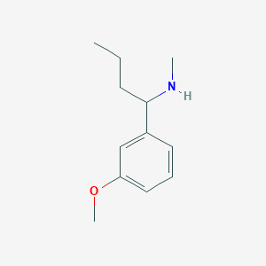 molecular formula C12H19NO B15111357 1-(3-methoxyphenyl)-N-methylbutan-1-amine 