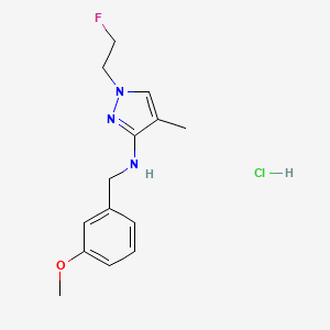 1-(2-fluoroethyl)-N-[(3-methoxyphenyl)methyl]-4-methylpyrazol-3-amine;hydrochloride