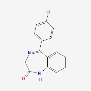 molecular formula C15H11ClN2O B15111419 5-(4-Chlorophenyl)-1,3-dihydro-2H-1,4-benzodiazepin-2-one CAS No. 2894-52-2