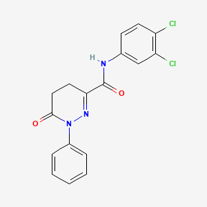 molecular formula C17H13Cl2N3O2 B15111426 N-(3,4-dichlorophenyl)-6-oxo-1-phenyl-1,4,5,6-tetrahydropyridazine-3-carboxamide 