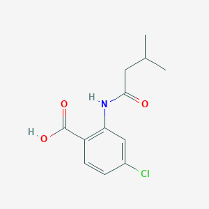 molecular formula C12H14ClNO3 B15111500 4-chloro-2-[(3-methyl-1-oxobutyl)amino]Benzoic acid 