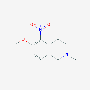 molecular formula C11H14N2O3 B15111508 6-Methoxy-2-methyl-5-nitro-3,4-dihydro-1H-isoquinoline 