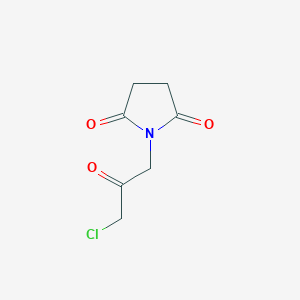 molecular formula C7H8ClNO3 B15111521 1-(3-Chloro-2-oxopropyl)pyrrolidine-2,5-dione CAS No. 85834-38-4