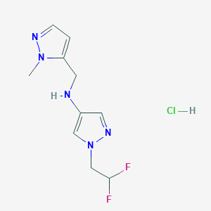 1-(2,2-difluoroethyl)-N-[(2-methylpyrazol-3-yl)methyl]pyrazol-4-amine;hydrochloride