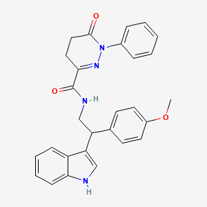 N-[2-(1H-indol-3-yl)-2-(4-methoxyphenyl)ethyl]-6-oxo-1-phenyl-1,4,5,6-tetrahydropyridazine-3-carboxamide