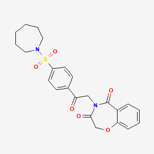 4-{2-[4-(azepan-1-ylsulfonyl)phenyl]-2-oxoethyl}-1,4-benzoxazepine-3,5(2H,4H)-dione