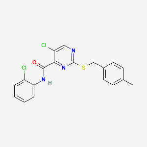 5-chloro-N-(2-chlorophenyl)-2-[(4-methylbenzyl)sulfanyl]pyrimidine-4-carboxamide