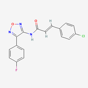 (2E)-3-(4-chlorophenyl)-N-[4-(4-fluorophenyl)-1,2,5-oxadiazol-3-yl]prop-2-enamide