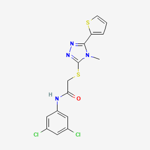 N-(3,5-dichlorophenyl)-2-{[4-methyl-5-(thiophen-2-yl)-4H-1,2,4-triazol-3-yl]sulfanyl}acetamide