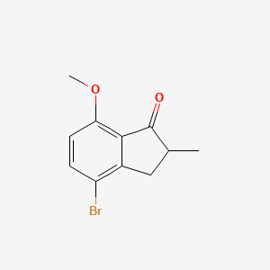 molecular formula C11H11BrO2 B1511162 4-Bromo-7-methoxy-2-methyl-2,3-dihydro-1H-inden-1-one CAS No. 1155261-18-9