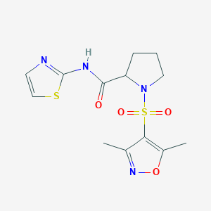 1-[(3,5-dimethylisoxazol-4-yl)sulfonyl]-N-1,3-thiazol-2-ylprolinamide