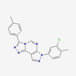 molecular formula C20H15ClN6 B15111640 7-(3-chloro-4-methylphenyl)-3-(4-methylphenyl)-7H-pyrazolo[4,3-e][1,2,4]triazolo[4,3-c]pyrimidine 