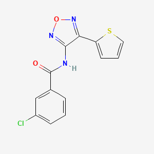 3-chloro-N-[4-(thiophen-2-yl)-1,2,5-oxadiazol-3-yl]benzamide