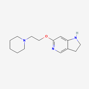molecular formula C14H21N3O B1511168 2,3-dihydro-6-[2-(1-piperidinyl)ethoxy]-1H-Pyrrolo[3,2-c]pyridine 