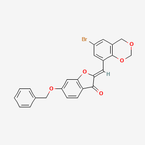 (2Z)-6-(benzyloxy)-2-[(6-bromo-4H-1,3-benzodioxin-8-yl)methylidene]-1-benzofuran-3(2H)-one