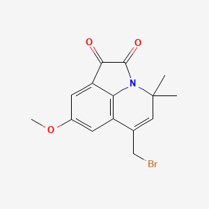 6-(bromomethyl)-8-methoxy-4,4-dimethyl-4H-pyrrolo[3,2,1-ij]quinoline-1,2-dione