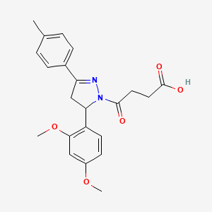 4-[5-(2,4-dimethoxyphenyl)-3-(4-methylphenyl)-4,5-dihydro-1H-pyrazol-1-yl]-4-oxobutanoic acid