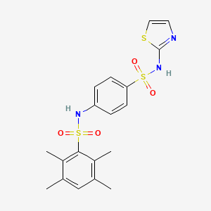 2,3,5,6-tetramethyl-N-[4-(1,3-thiazol-2-ylsulfamoyl)phenyl]benzenesulfonamide