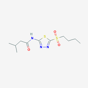 N-[5-(butylsulfonyl)-1,3,4-thiadiazol-2-yl]-3-methylbutanamide