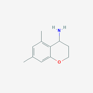 molecular formula C11H15NO B15111801 5,7-Dimethylchroman-4-amine 