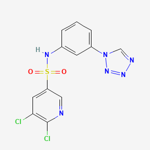 5,6-dichloro-N-[3-(1H-tetrazol-1-yl)phenyl]pyridine-3-sulfonamide