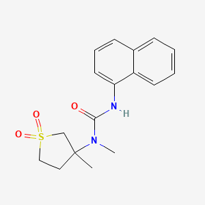 molecular formula C17H20N2O3S B15111864 1-Methyl-1-(3-methyl-1,1-dioxidotetrahydrothiophen-3-yl)-3-naphthalen-1-ylurea 