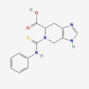 molecular formula C14H14N4O2S B15111906 5-(Phenylcarbamothioyl)-3H,4H,5H,6H,7H-imidazo[4,5-c]pyridine-6-carboxylic acid 