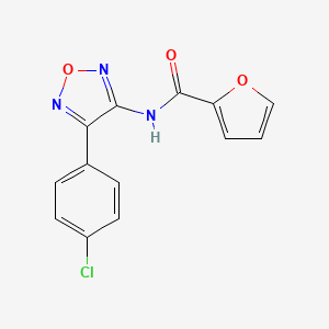 molecular formula C13H8ClN3O3 B15111913 N-[4-(4-chlorophenyl)-1,2,5-oxadiazol-3-yl]furan-2-carboxamide 