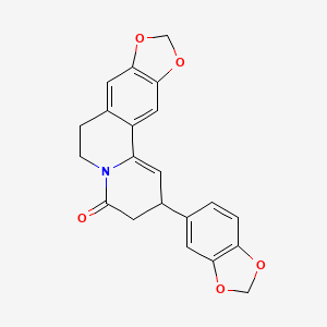 2-(1,3-benzodioxol-5-yl)-2,3,6,7-tetrahydro-4H-[1,3]dioxolo[4,5-g]pyrido[2,1-a]isoquinolin-4-one