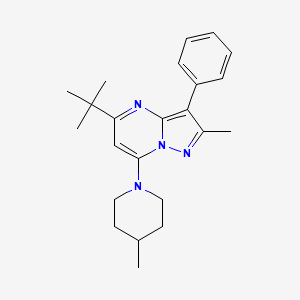 5-Tert-butyl-2-methyl-7-(4-methylpiperidin-1-yl)-3-phenylpyrazolo[1,5-a]pyrimidine