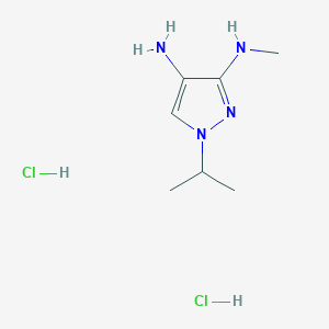 molecular formula C7H16Cl2N4 B15111955 1-isopropyl-N~3~-methyl-1H-pyrazole-3,4-diamine 