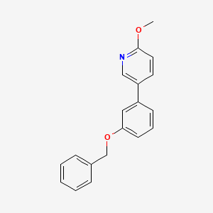 molecular formula C19H17NO2 B1511198 5-[3-(Benzyloxy)phenyl]-2-methoxypyridine CAS No. 1375069-19-4