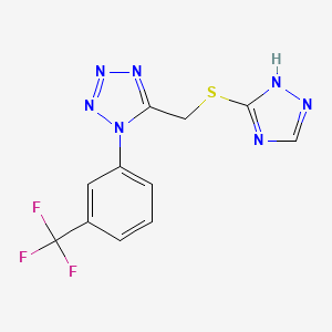 5-[(4H-1,2,4-triazol-3-ylsulfanyl)methyl]-1-[3-(trifluoromethyl)phenyl]-1H-tetrazole