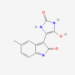 (5E)-5-(5-methyl-2-oxo-1,2-dihydro-3H-indol-3-ylidene)imidazolidine-2,4-dione