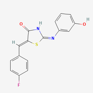 (2E,5Z)-5-(4-fluorobenzylidene)-2-[(3-hydroxyphenyl)imino]-1,3-thiazolidin-4-one