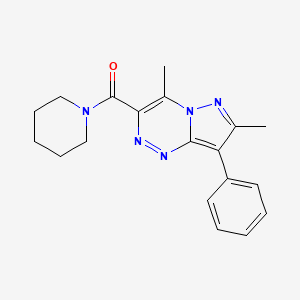 molecular formula C19H21N5O B15112017 (4,7-Dimethyl-8-phenylpyrazolo[5,1-c][1,2,4]triazin-3-yl)(piperidin-1-yl)methanone 