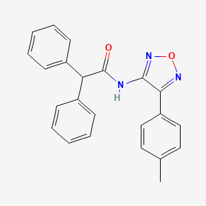 molecular formula C23H19N3O2 B15112113 N-[4-(4-methylphenyl)-1,2,5-oxadiazol-3-yl]-2,2-diphenylacetamide 